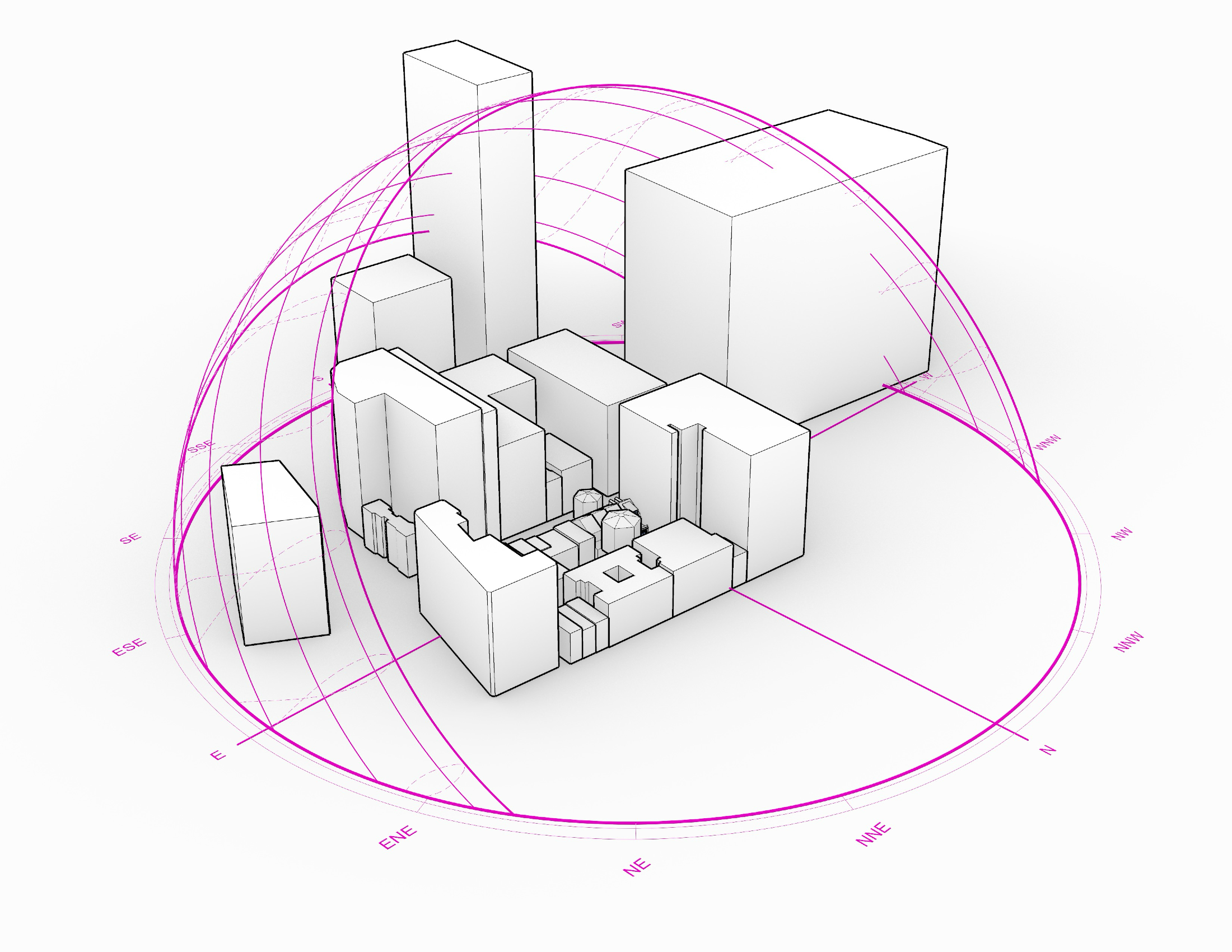Isometric sun path diagram